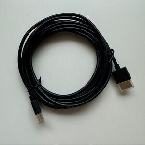Long Black High Speed HDMI Cable with Ethernet 11.5" / 3.5 meters